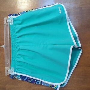 Reebok Womans Playdry Green Running Shorts S